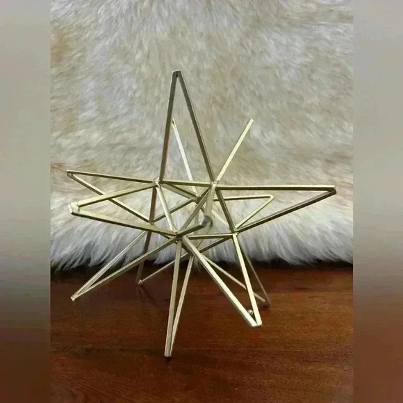 3D faceted STAR centerpiece gold tone - Picture 1 of 2